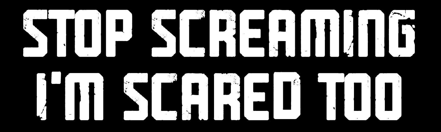 Stop Screaming I'm scared to Bumper Sticker, Magnet or Window Cling