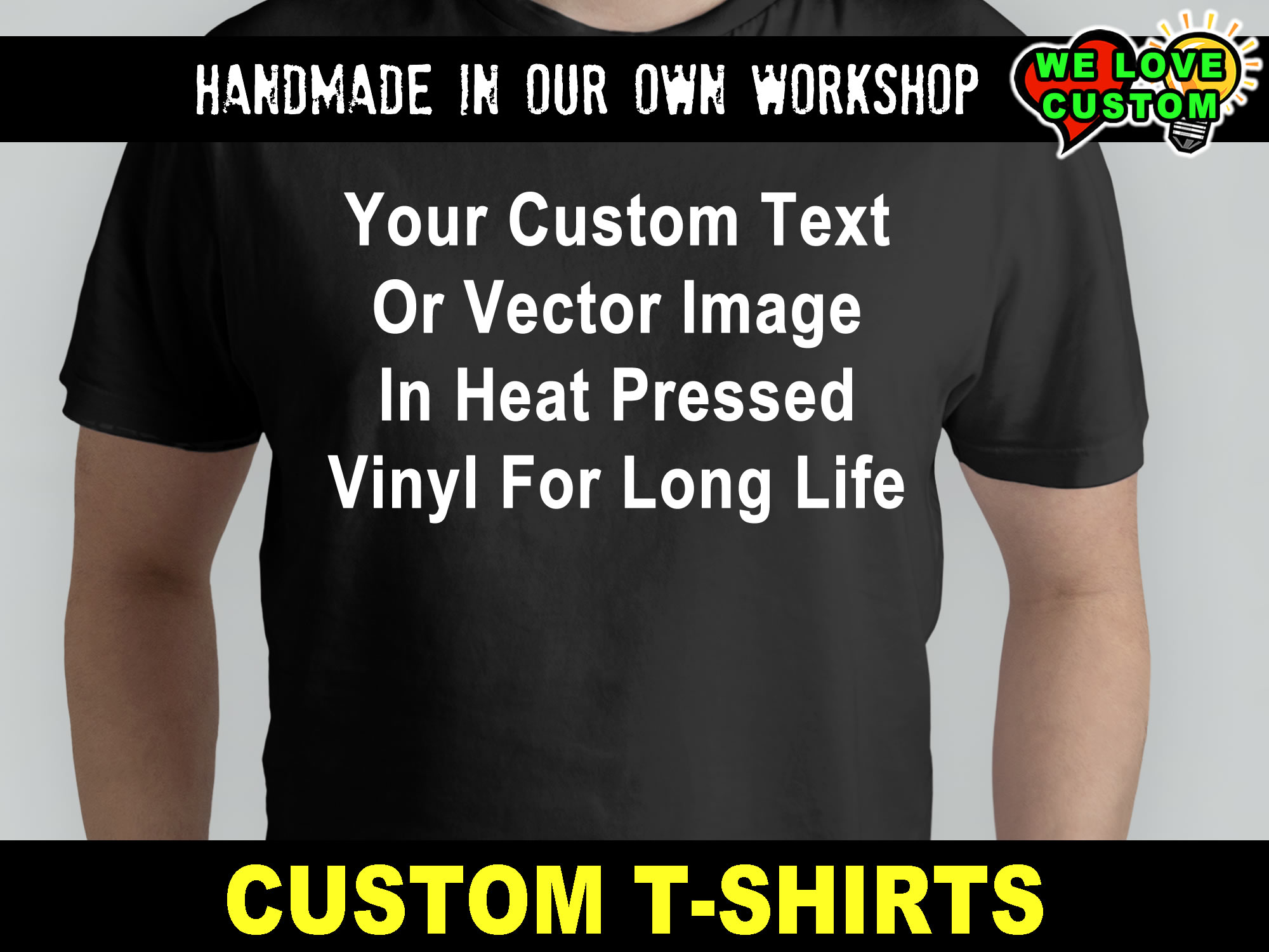 Custom Vinyl Print T-Shirt